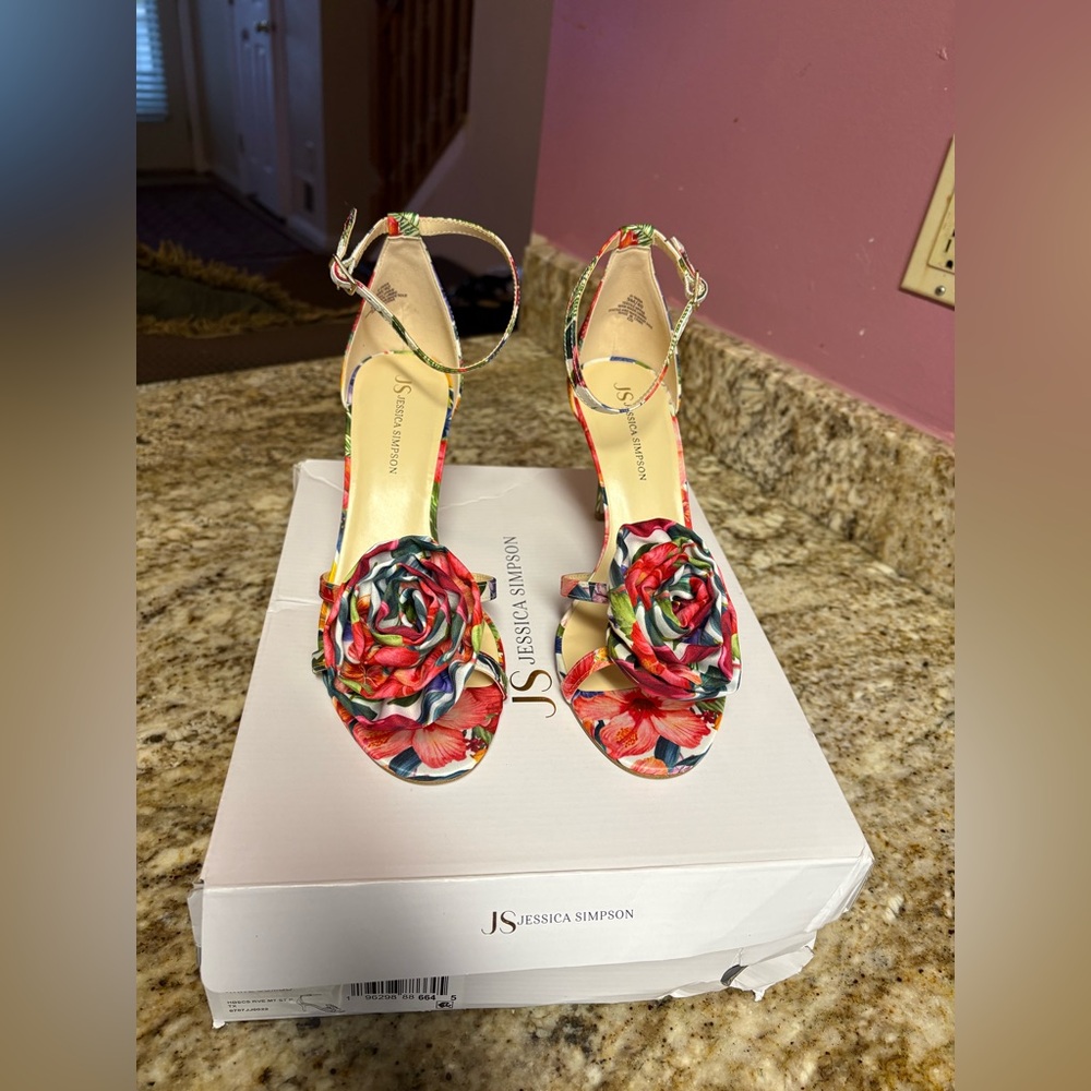 Jessica Simpson Womens Taiga Heeled Sandals, 9 Medium, Pink - Picture 3 of 5